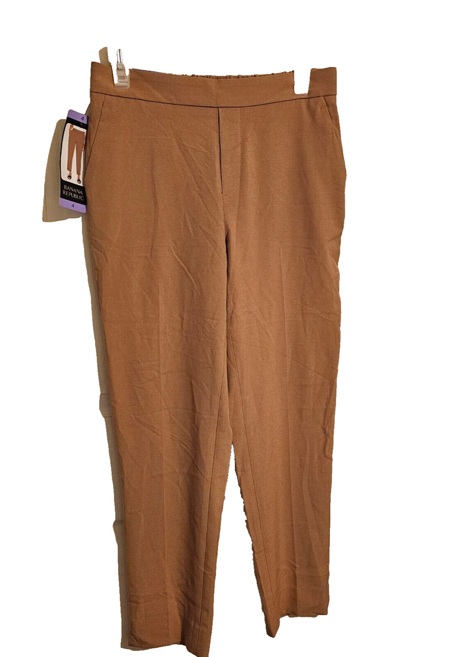 Banana Republic Women's Size 4 Brown Tapered Crop Pull-On Ankle Pants NWT